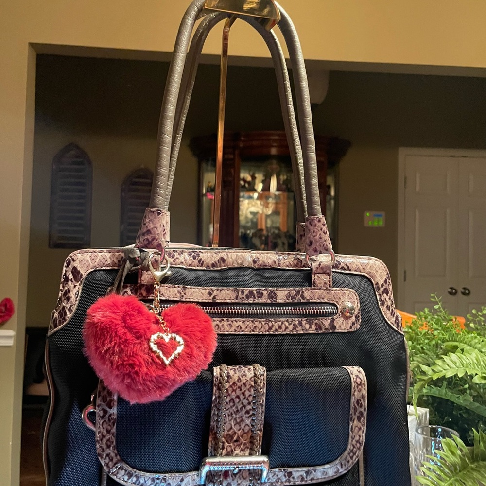 Brighton Stylish Black and Tan Women's Bag - Picture 2 of 11